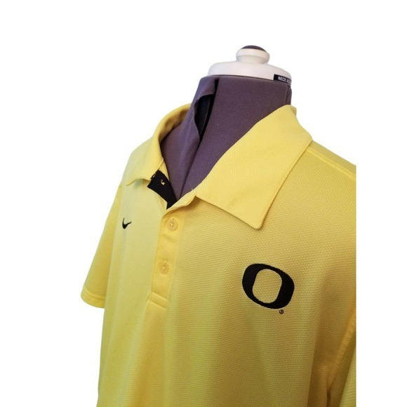 Nike Men's Dri Fit Solid Golf Polo Yellow Size XL ⛳️‎ - Picture 3 of 6